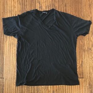 Mens Alternative Pima Cotton V-Neck Black Size XXL
